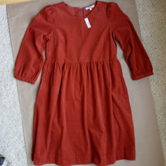 Nwt Madewell Corduroy Puff Sleeve Mini 